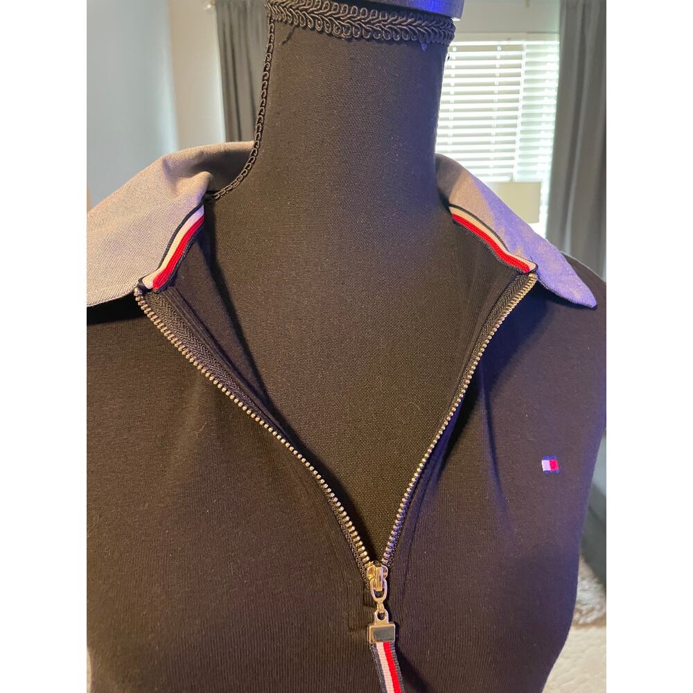 Tommy Hilfiger Black Sleeveless Zip Polo Tennis Dress PM - Picture 4 of 7